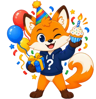 Flashy en costume d'anniversaire